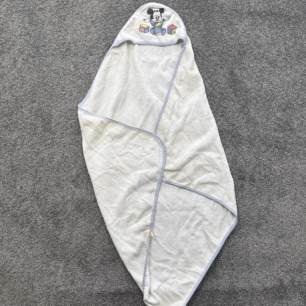 VTG Infant Dundee Towel Robe Disney Bath Made in USA